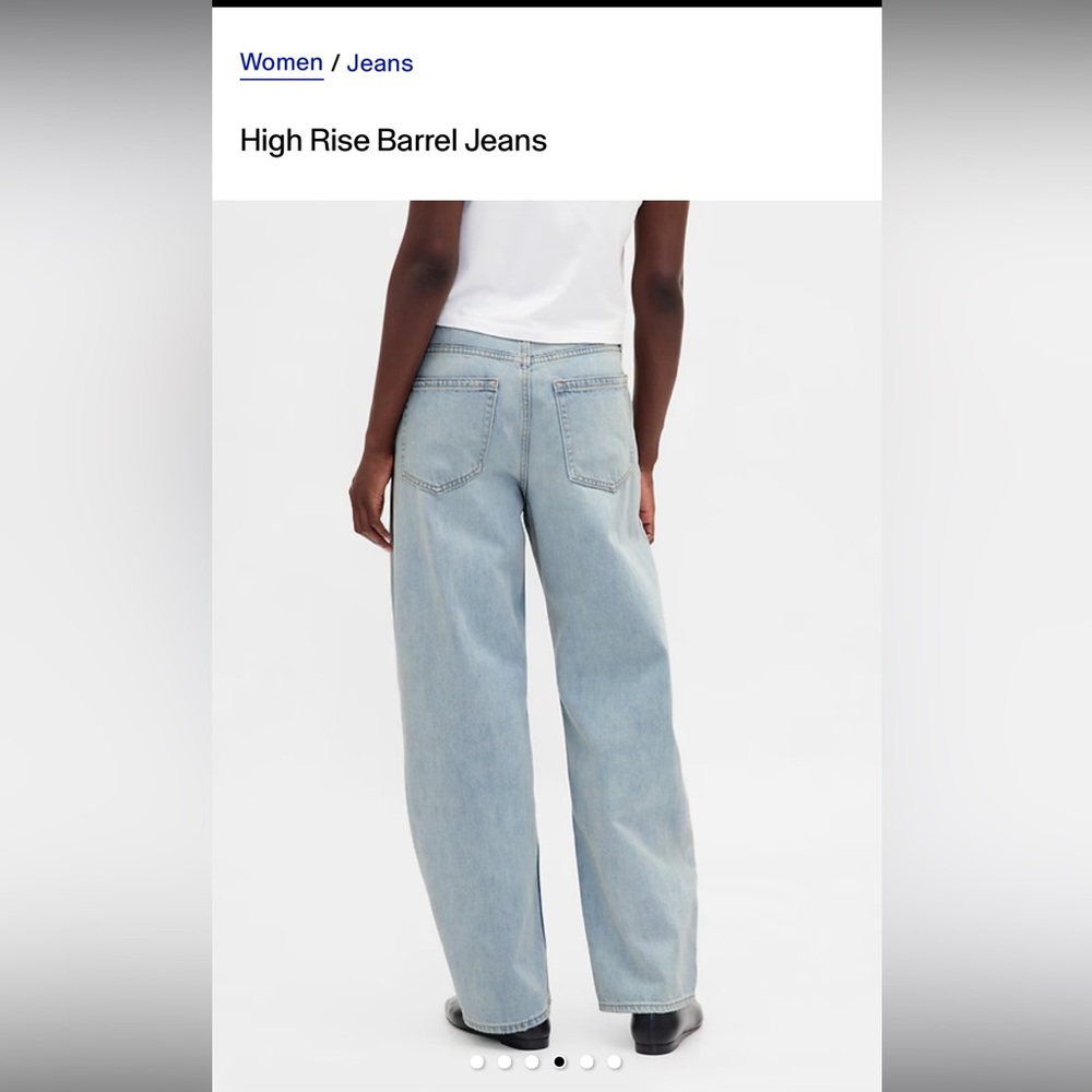 GAP High Rise Barrel jeans SZ 27 - Picture 3 of 7